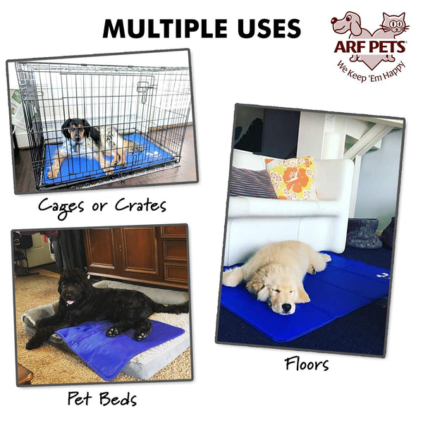Arf Pets Dog Cooling Mat, Durable, Non-Toxic Gel Dog Bed Mat for Kennels, Crates & Beds - X-Small