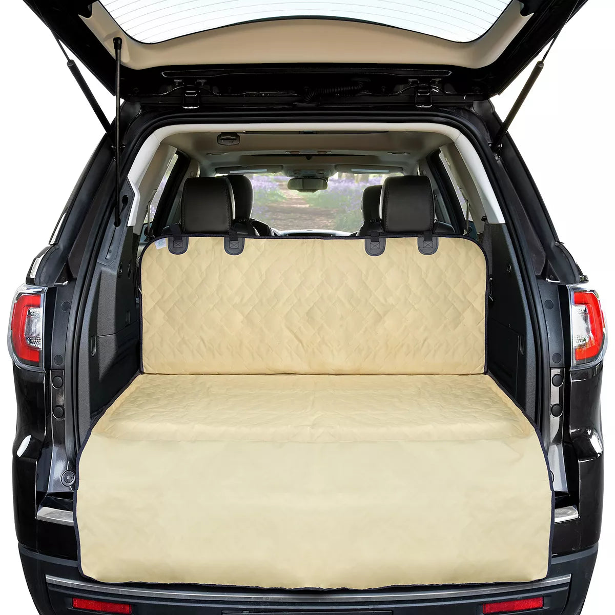 thumbnail image 2 of Waterproof Trunk Protector SUV Dog Cargo Liner - Waterproof Pet Seat Cover With Bumper Flap Protection Pet Cargo Mat 2 of 14