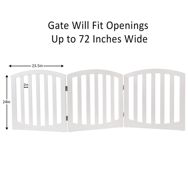 Freestanding 24" Pet Gate in White