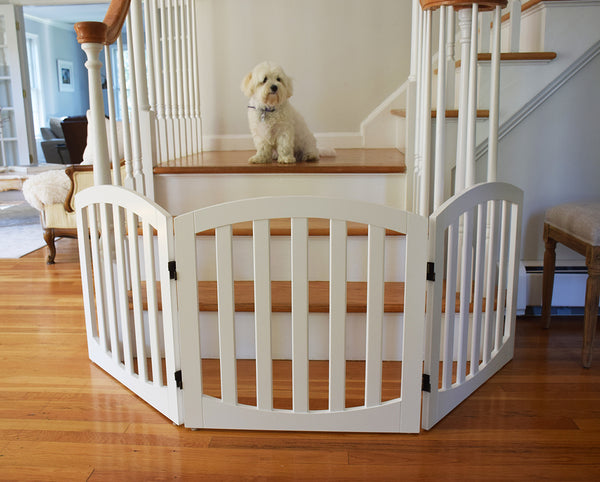 Freestanding 24" Pet Gate in White