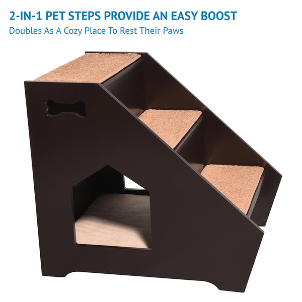 Pet Steps with Built-In House