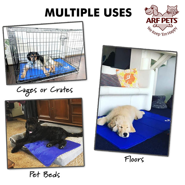 Arf Pets Dog Cooling Mat, Durable, Non-Toxic Gel Dog Bed Mat for Kennels, Crates & Beds - Small