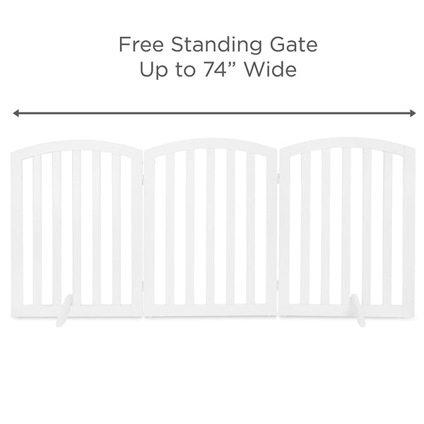 Freestanding 31" Pet Gate in White
