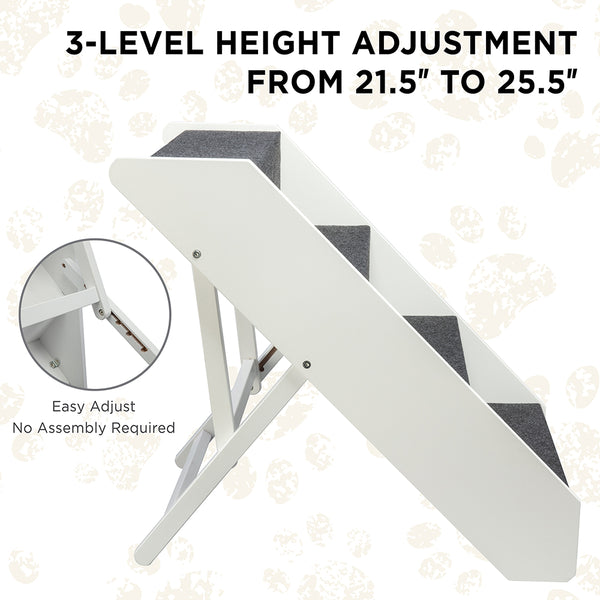 Foldable Pet Steps in White