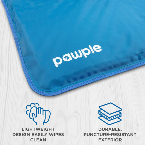 Pawple Dog Cooling Mat, Dog Bed Mat for Kennels, Crates and Beds with Thick Foam Base 32" x 22"
